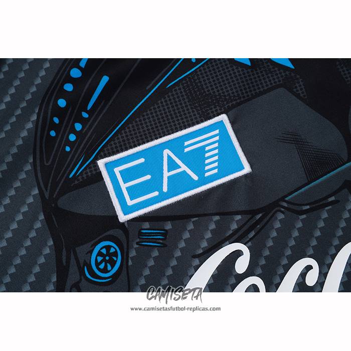 Chandal del Napoli 2025-2026 Manga Corta Negro - Pantalon Corto